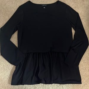 Basic black long sleeve shirt